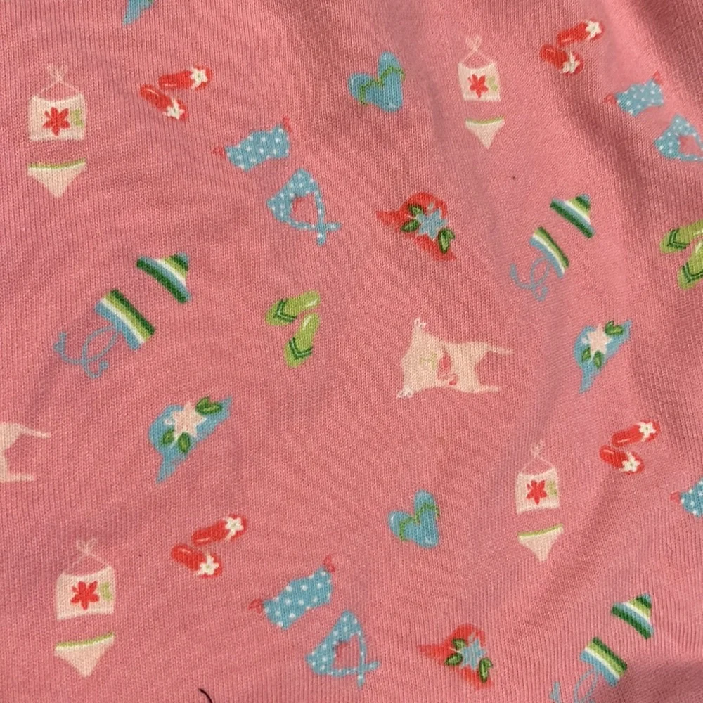 Gymboree Outlet Pool Party Pink 100% Cotton Knit Dress Size 7 - Picture 3 of 9